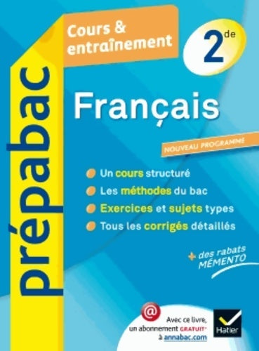 Livrenpoche : Français Seconde. Cours & entraînement - Marie Péan - Livre