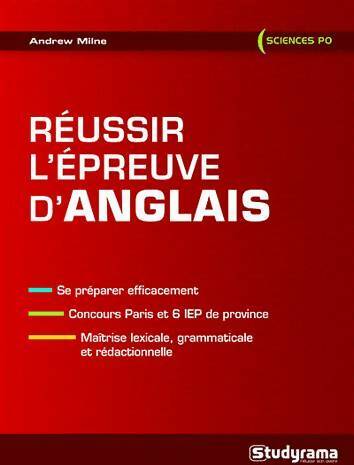 Livrenpoche : Réussir l'épreuve d'anglais à sciences po - Andrew Milne - Livre