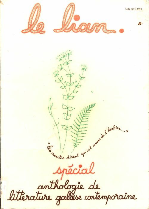 Livrenpoche : Le lion. Spécial anthologie de littérature gallèse contemporaine - Collectif - Livre