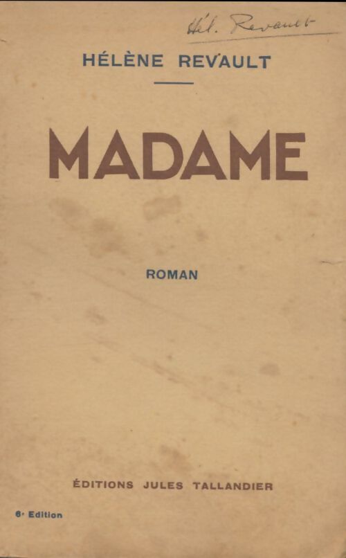 Livrenpoche : Madame - Hélène Revault - Livre