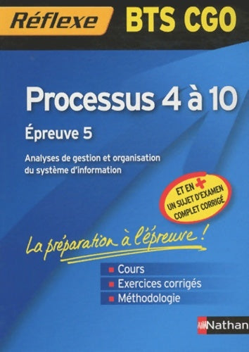 Livrenpoche : Processus 4 à 10 - BTS CGO - Jacques Boutet - Livre