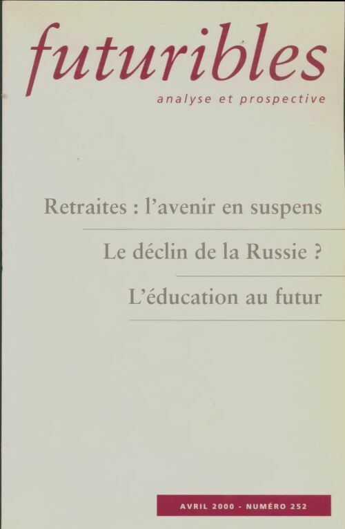 Livrenpoche : Futuribles n°252 - Collectif - Livre