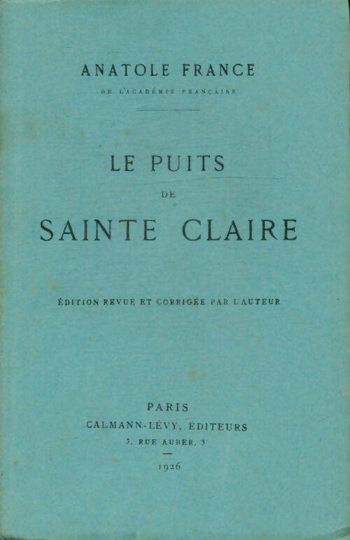 Livrenpoche : Le puits de Sainte Claire - Anatole France - Livre