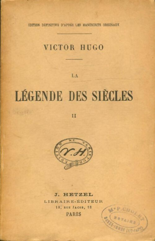 Livrenpoche : La légende des siècles tome II - Victor Hugo - Livre