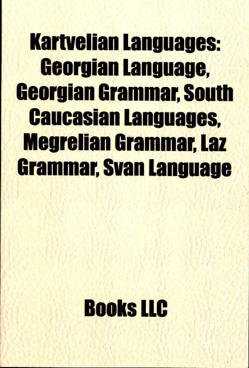 Livrenpoche : Kartvelian languages - Collectif - Livre