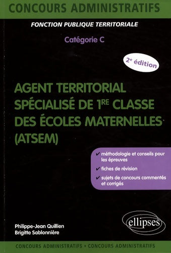Livrenpoche : Agent territorial specialise des écoles maternelles (atsem)deuxième edition - Brigitte Sablonnière - Livre