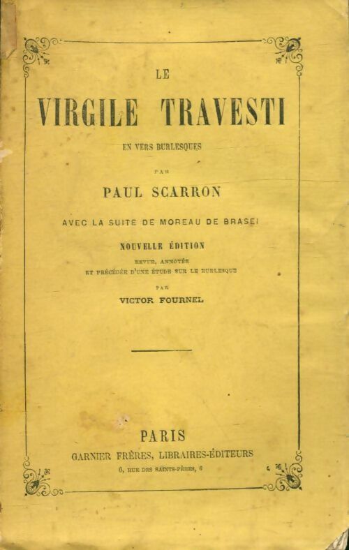 Livrenpoche : Le Virgile travesti en vers burlesques - Paul Scarron - Livre