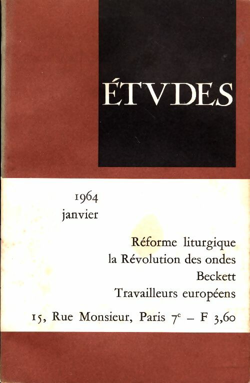 Livrenpoche : Etudes janvier 1964 - Collectif - Livre