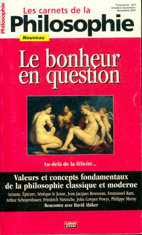 Livrenpoche : Les carnets de la philosophie n°1 : Le bonheur en question - Collectif - Livre
