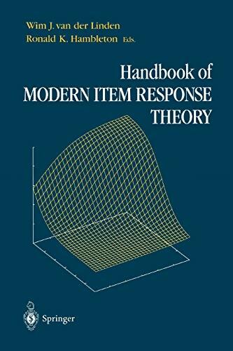Livrenpoche : Handbook of modern item response theory - Wim J. Van Der Linden - Livre