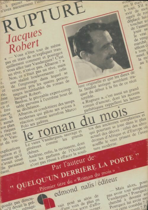 Livrenpoche : Rupture - Jacques Robert - Livre