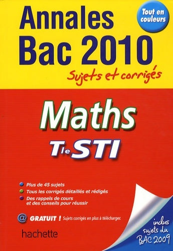 Livrenpoche : Annales mathématiques term sti 2009/2010 - Olivier Charmarty - Livre