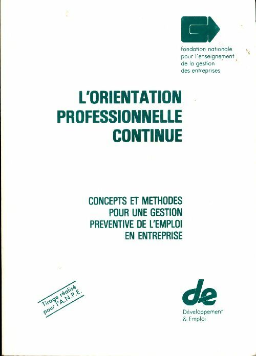 Livrenpoche : L'orientation professionnelle continue - Collectif - Livre