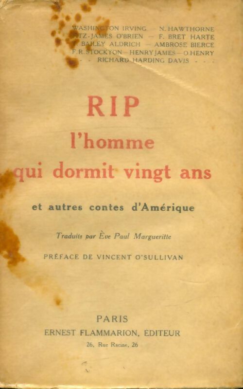 Livrenpoche : Rip l'homme qui dormit vingt ans et autres contes d'Amérique - Collectif - Livre