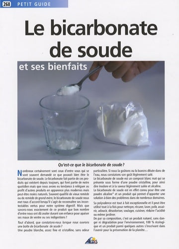 Livrenpoche : Le bicarbonate et ses bienfaits - Martina Krcmar - Livre