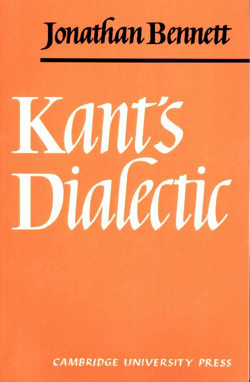 Livrenpoche : Kant's dialectic - Jonathan Bennett - Livre