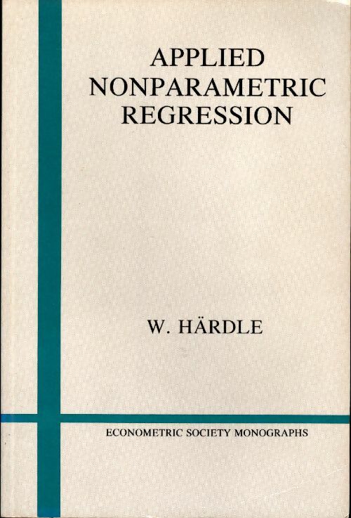 Livrenpoche : Applied nonparametric regression - Wolfgang Hardle - Livre