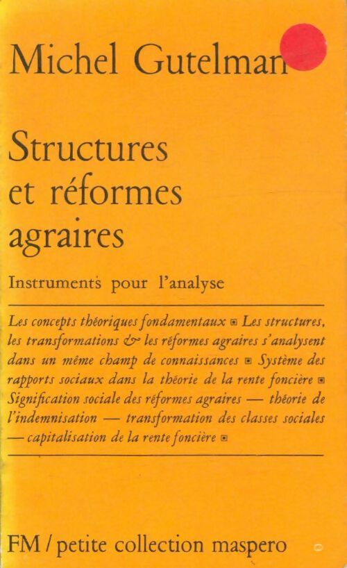 Livrenpoche : Structures et réformes agraires - Michel Gutelman - Livre