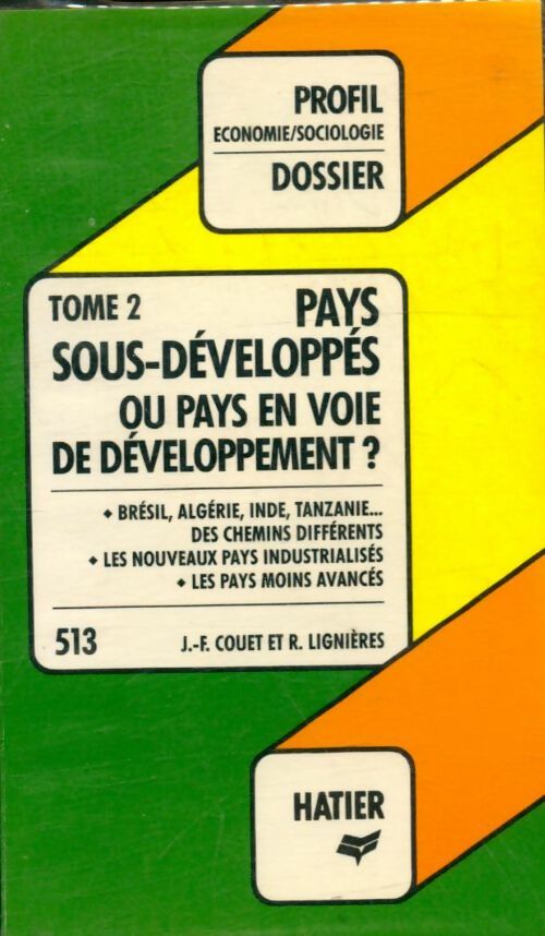 Livrenpoche : Ays sous-développés ou pays en voie de développement Tome II - R. Jean-François; Lignières - Livre