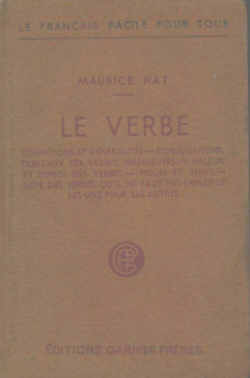 Livrenpoche : Le verbe - Maurice Rat - Livre