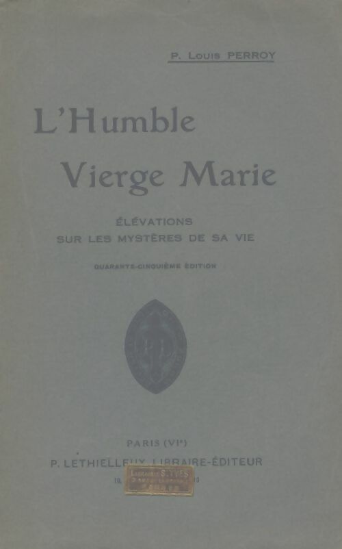 Livrenpoche : L'humble Vierge Marie - Louis Perroy - Livre