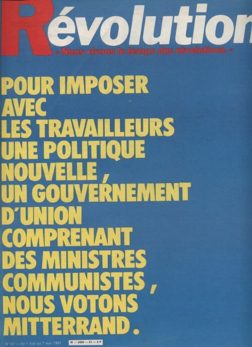 Livrenpoche : Révolution n°61 : - Collectif - Livre
