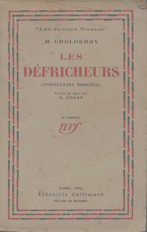 Livrenpoche : Les défricheurs - Mikhaïl Cholokhov - Livre
