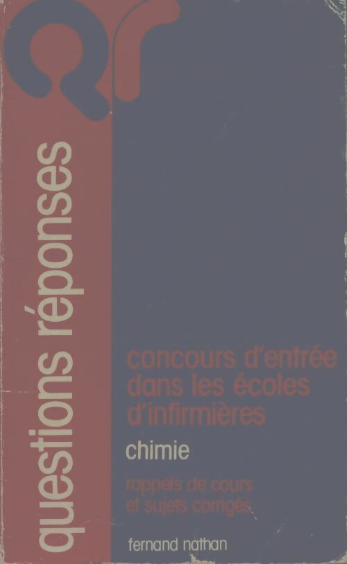 Livrenpoche : Concours d'entrée dans les écoles d'infirmières : chimie - Jean-Claude Poimboeuf - Livre