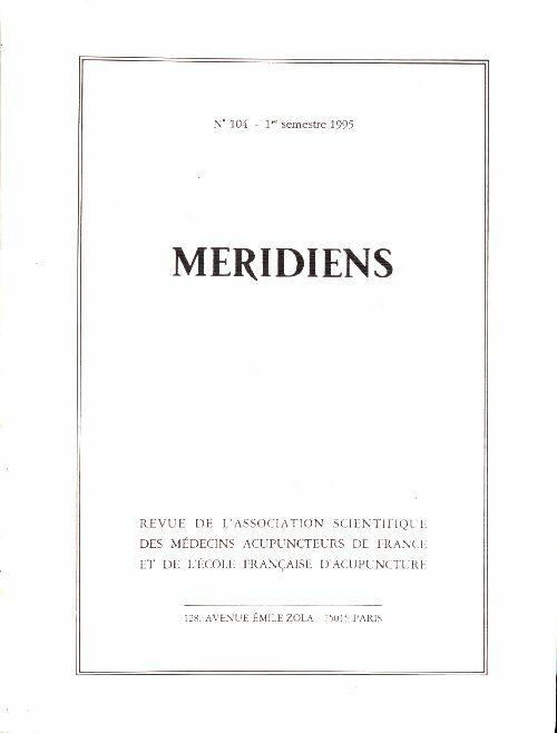 Livrenpoche : Méridiens n°104 - Collectif - Livre