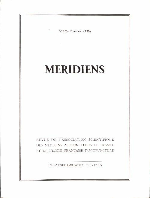 Livrenpoche : Méridiens n°103 - Collectif - Livre