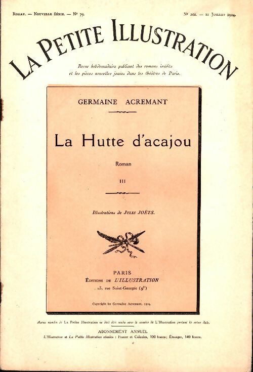 Livrenpoche : La petite illustration n°202 Roman n°79 : La hutte d'acajou Tome III - Collectif - Livre