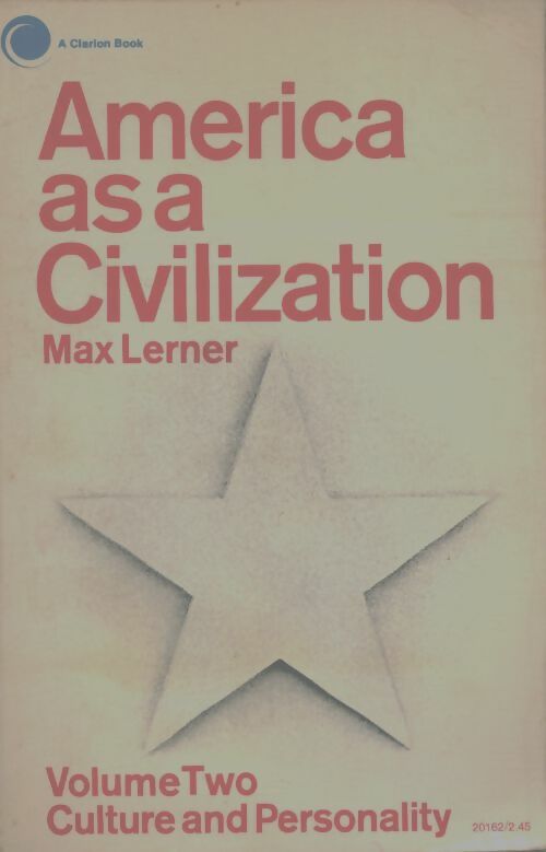 Livrenpoche : America as a civilization volume II - Max Lerner - Livre