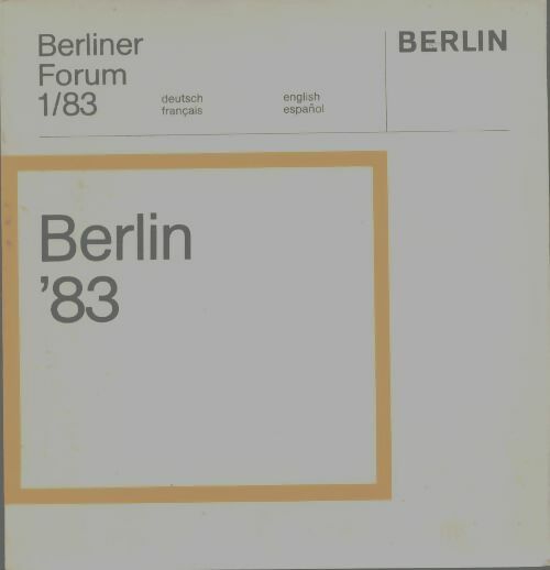 Livrenpoche : Berlin '83 - Collectif - Livre