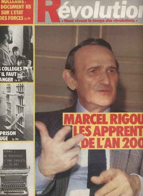 Livrenpoche : Révolution n°153 : Marcel Rigout : les apprentis de l'an 2000 - Collectif - Livre