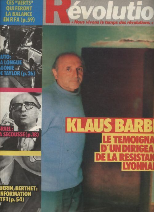 Livrenpoche : Révolution n°154 : Klaus Barbie : le témoignage d'un dirigeant de la résistance lyonnaise - Collectif - Livre