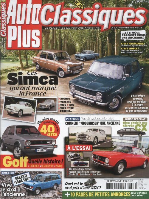 Auto Plus Classiques n°16 - Collectif -  Auto Plus Classiques - Livre