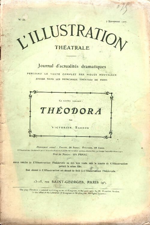 Livrenpoche : La petite illustration n°66 : Théodora - Collectif - Livre
