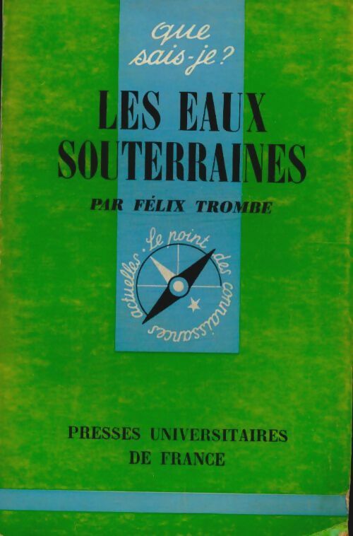 Livrenpoche : Les eaux souterraines - Félix Trombe - Livre