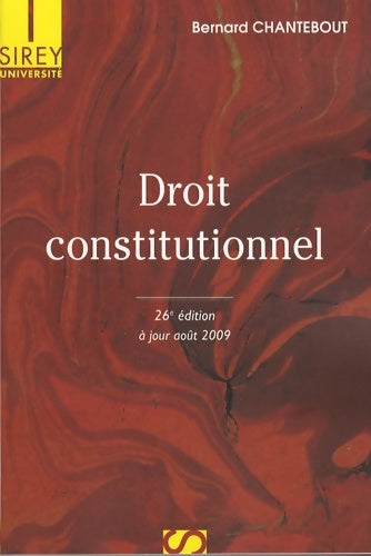 Livrenpoche : Droit constitutionnel - Bernard Chantebout - Livre