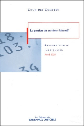 Livrenpoche : La gestion du système éducatif - Collectif - Livre