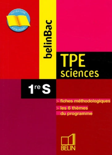 Livrenpoche : Tpe sciences 1ère s - Elena Salgueiro - Livre
