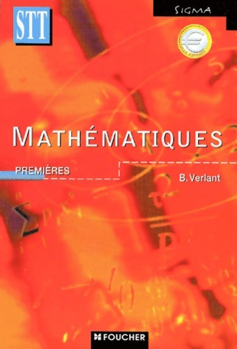 Livrenpoche : Mathématiques 1ère bac STT - Bernard Verlant - Livre
