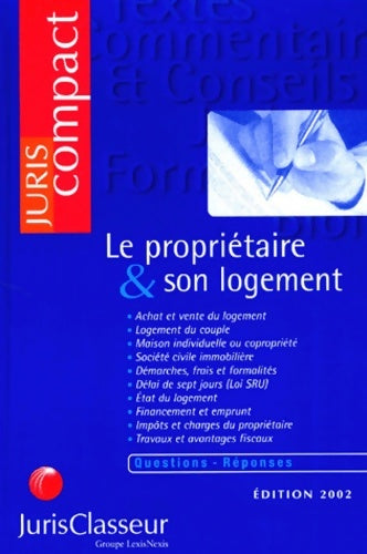 Livrenpoche : Le propriétaire et son logement - Collectif - Livre