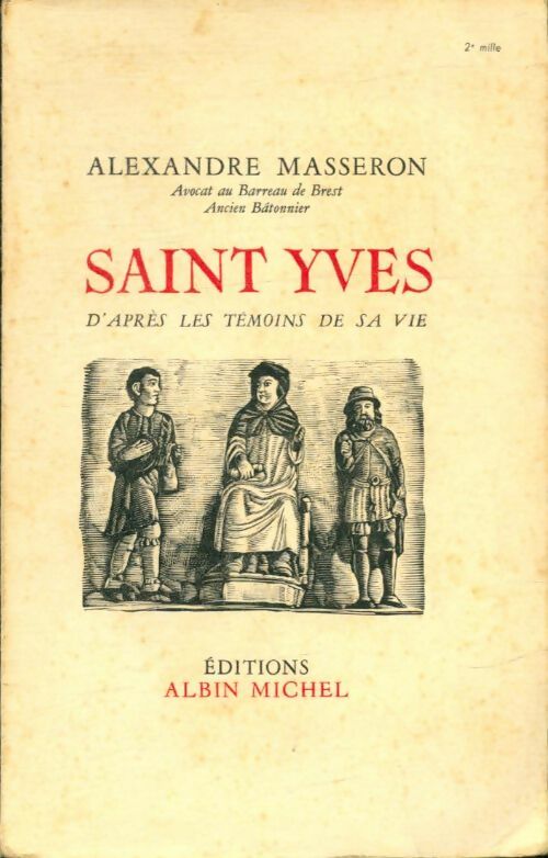 Livrenpoche : Saint Yves - Alexandre Masseron - Livre