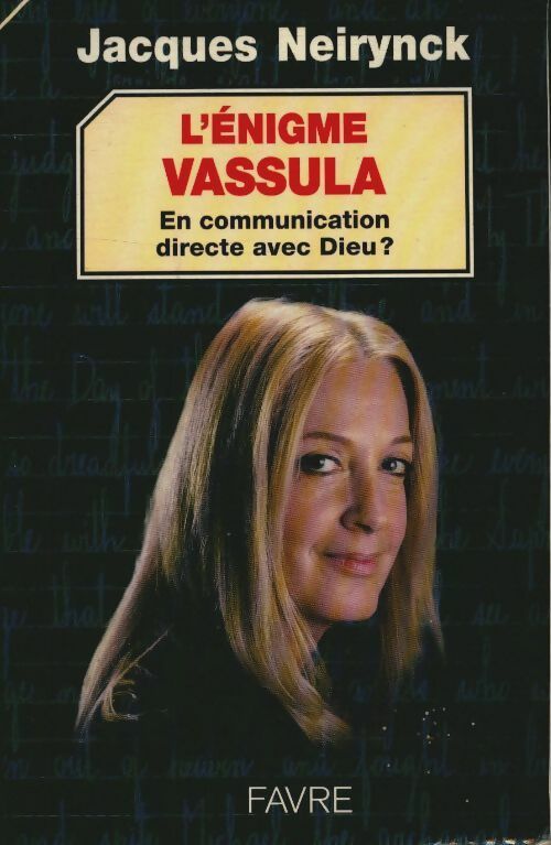 Livrenpoche : L'énigme vassula - Professeur Jacques Neirynck - Livre
