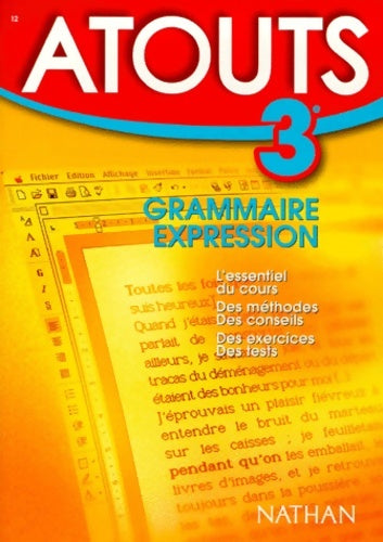 Livrenpoche : Atouts 3e grammaire - expression - Duprez - Livre