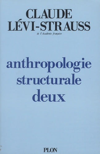 Livrenpoche : Anthropologie structurale deux - Claude Lévi-Strauss - Livre