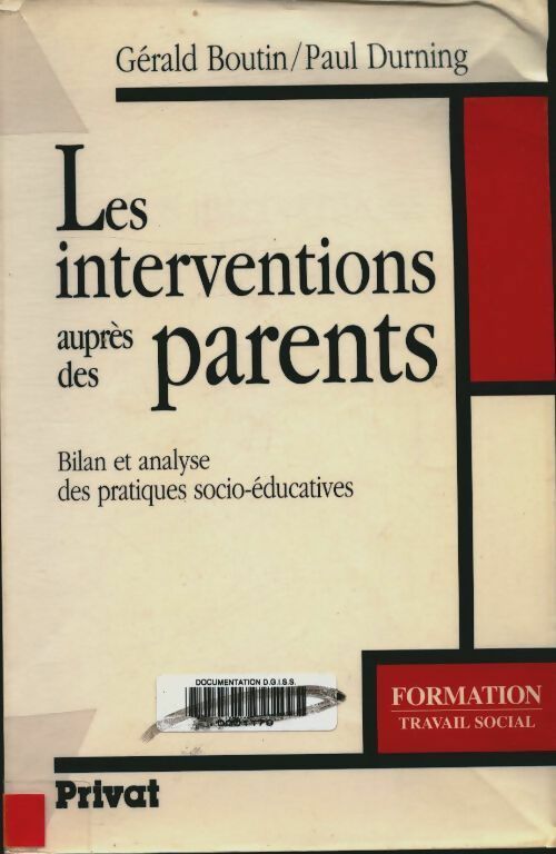 Livrenpoche : Interventions auprès des parents - Durning - Livre