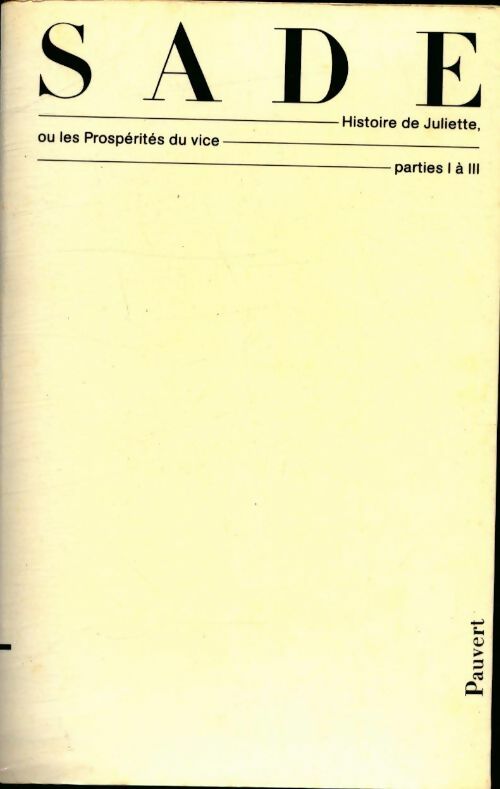 Livrenpoche : Oeuvres complètes histoire de Juliette Tome VIII 1e partie - D.A.F. Marquis De Sade - Livre