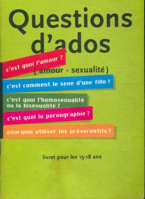 Livrenpoche : Questions d'ados - Collectif - Livre
